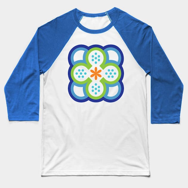 Abstract Flower - inspired by Moroccan Design Baseball T-Shirt by evisionarts